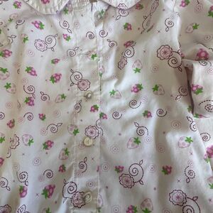 Vintage 2004 Strawberry Shortcake Girls Button-Up Shirt Long Sleeve 5T